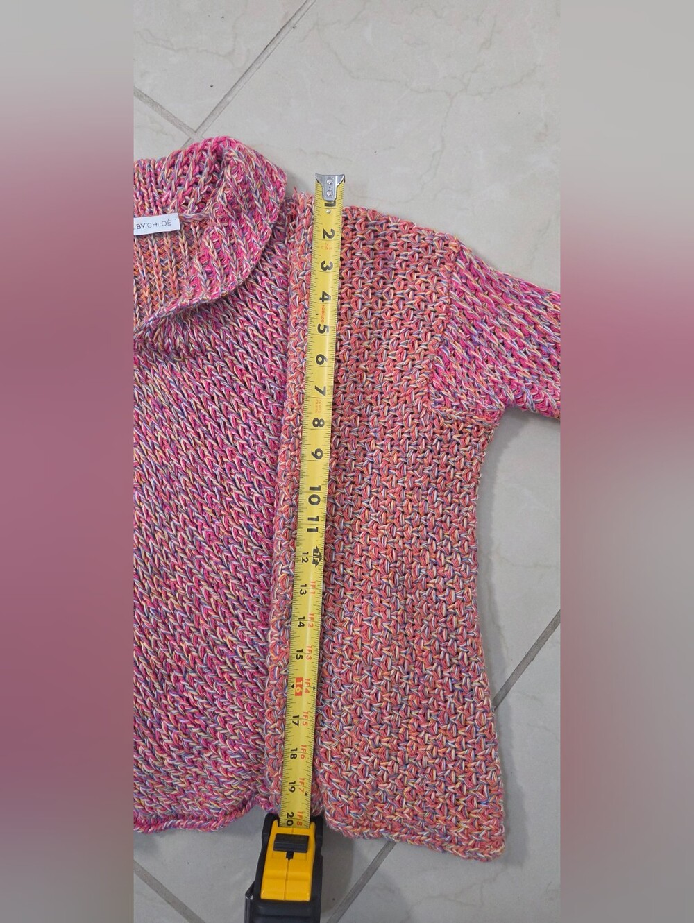 See by Chloé Cardigan US 4 M Pink Boho Luxe Maximalist Artsy Y2K Festival - Picture 11 of 13